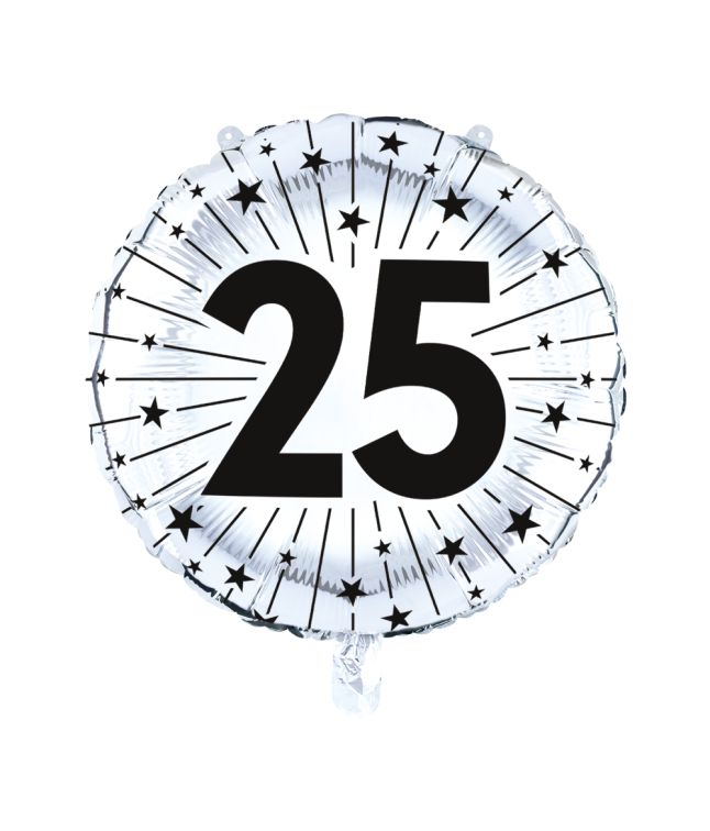Sølv 25 folieballon