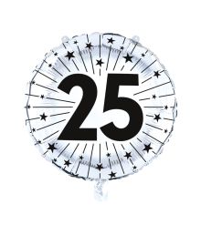 Sølv 25 folieballon