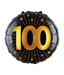 Folieballon sort 100 rund 46 cm