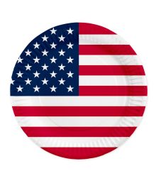 Paptallerken USA 8 stk