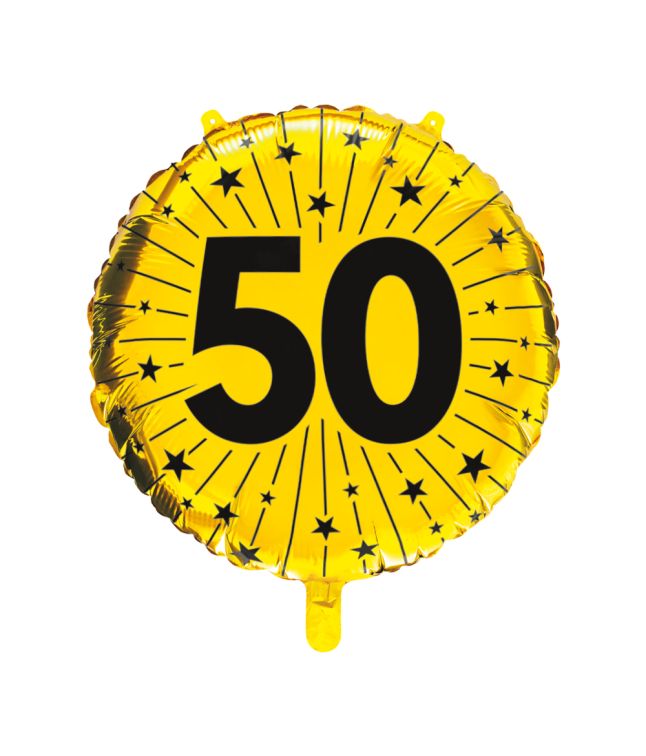 Guld 50 folieballon