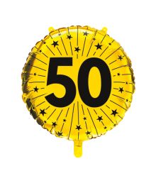 Guld 50 folieballon