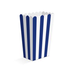 Snack boxes 8 stk. Blå/hvid