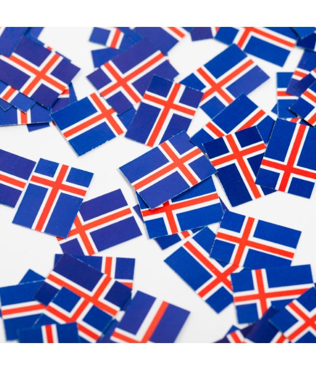 Flag konfetti Iceland 150 stk