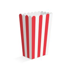 Snack boxes 8 stk. rød/hvid