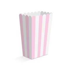 Snack boxes 8 stk. pink/hvid