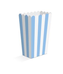 Snack boxes 8 stk. blå/hvid
