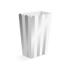 Snack boxes 8 stk. sølv/hvid