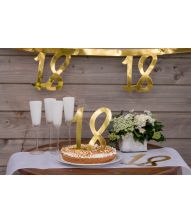 Guld stor konfetti 18 