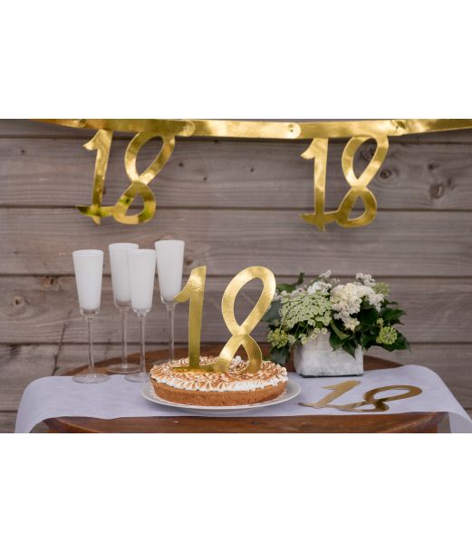 Guld stor konfetti 18 