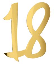 Guld stor konfetti 18 