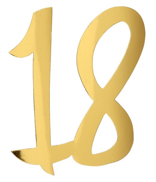 Guld stor konfetti 18 