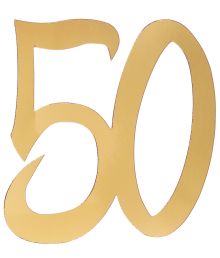 Guld stor konfetti 50