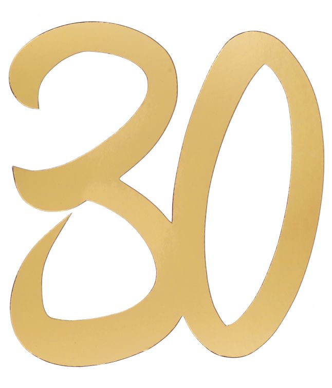 Guld stor konfetti 30