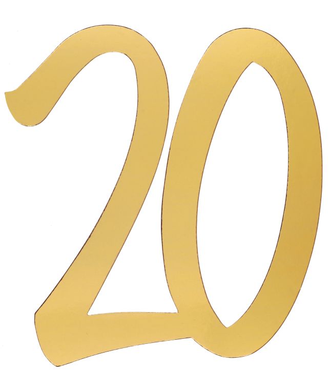 Guld stor konfetti 20