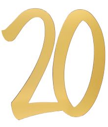 Guld stor konfetti 20