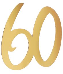 Guld stor konfetti 60