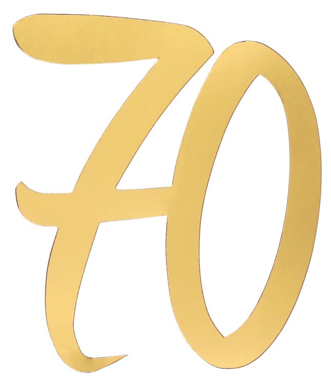 Guld stor konfetti 70