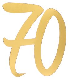 Guld stor konfetti 70