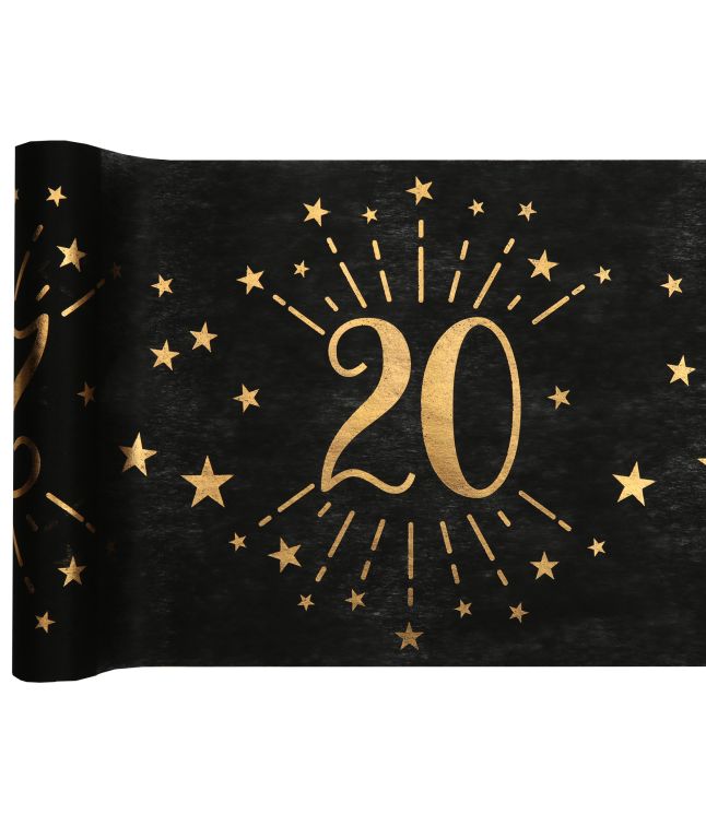 Sort/Guld bordløber 20 år