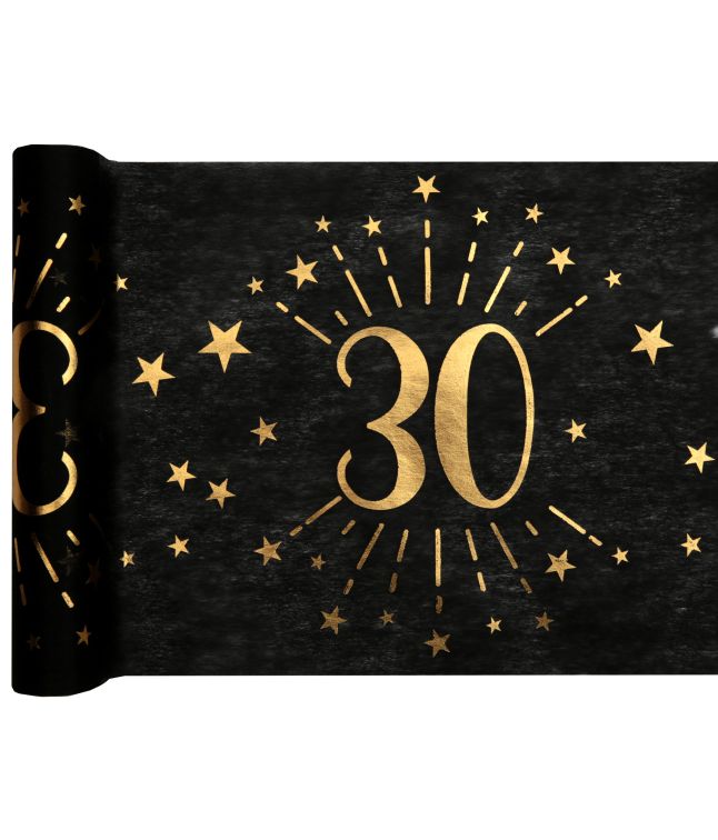 Sort/Guld bordløber 30 år 