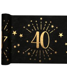 Sort/Guld bordløber 40 år