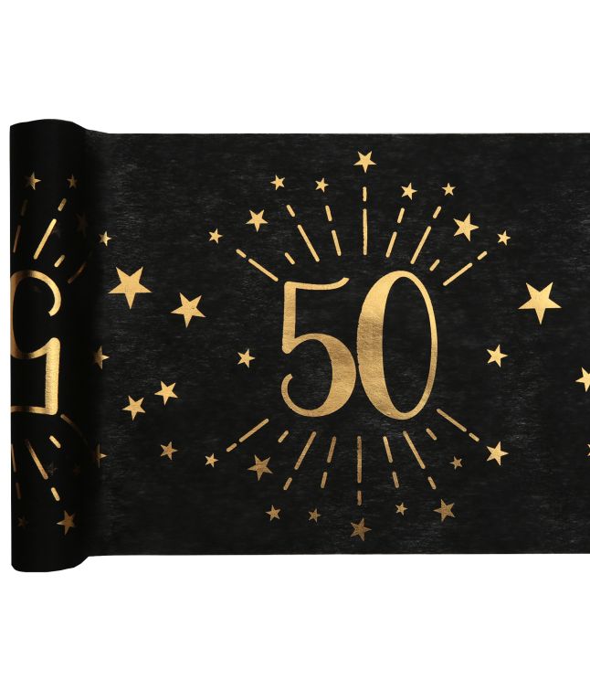 Sort/Guld bordløber 50 år