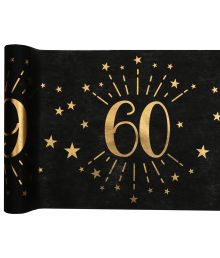 Sort/Guld bordløber 60 år