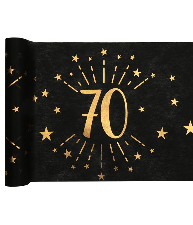 Sort/Guld bordløber 70 år