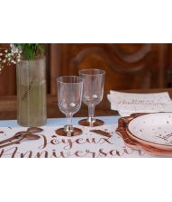 Vinglas m Rose goldfod 6 stk