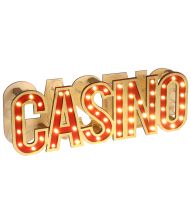 LED træskilt CASINO 
