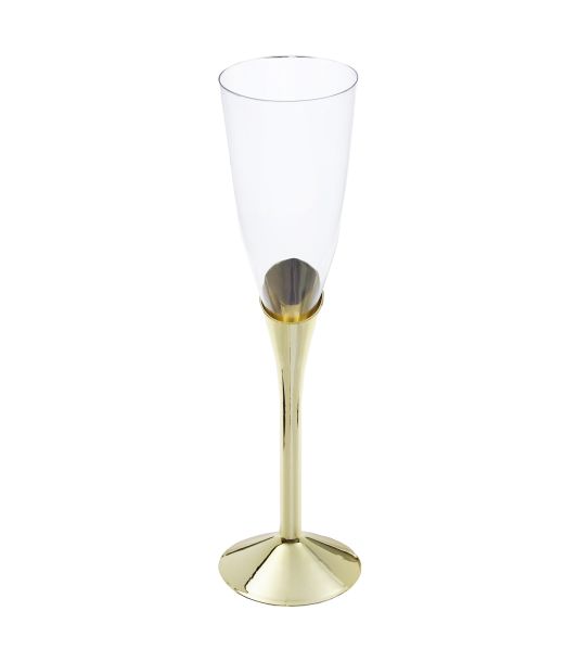 Champagneglas m Guldfod 6 stk