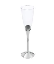 Champagneglas m sølvfod 6 stk