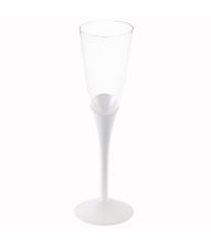 Champagneglas m Hvidfod