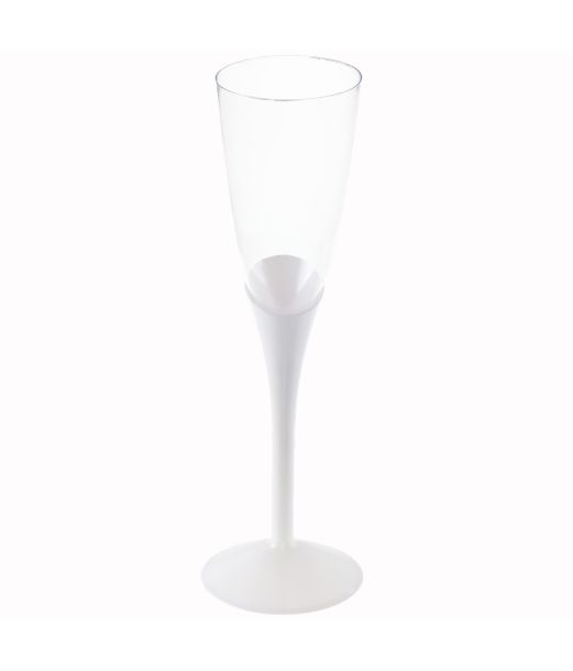 Champagneglas m Hvidfod