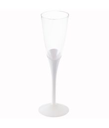 Champagneglas m Hvidfod
