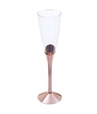 Champagneglas m Rose gold fod