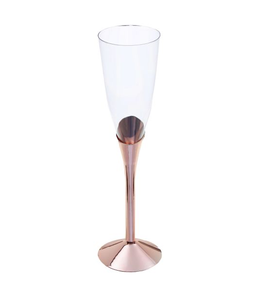 Champagneglas m Rose gold fod