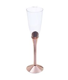 Champagneglas m Rose gold fod