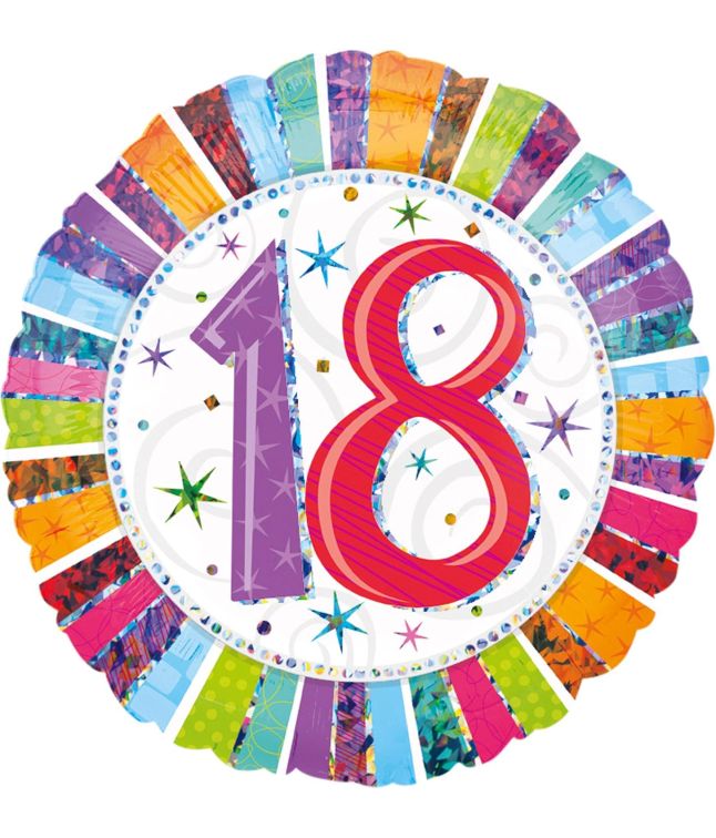 Folieballon 18 år Holografisk