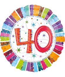 Folieballon 40 år Holografisk