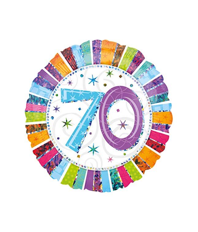 Folieballon 70 år Holografisk