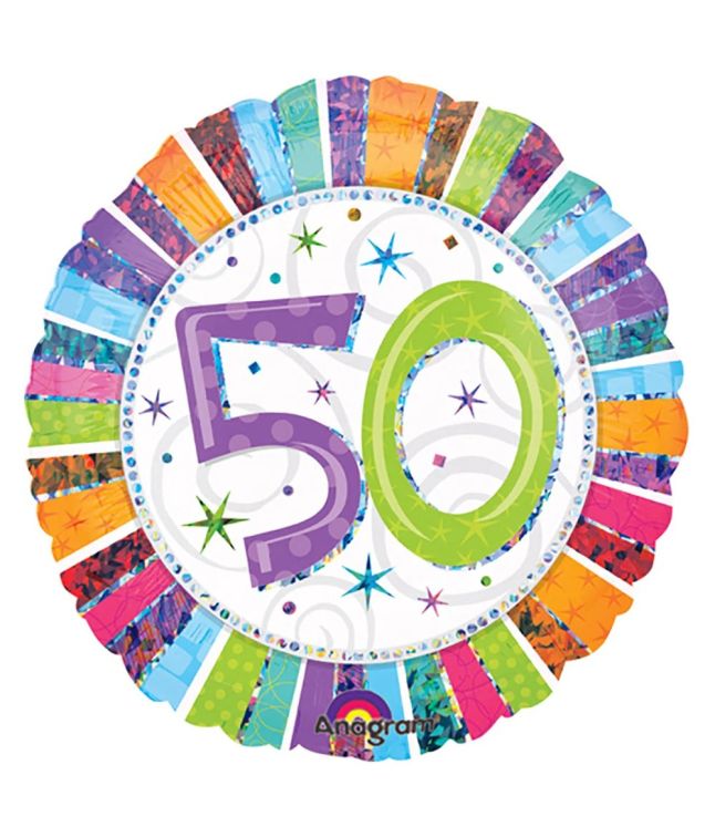 Folieballon 50 år Holografisk