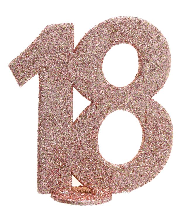 Rose gold bord deko 18 år