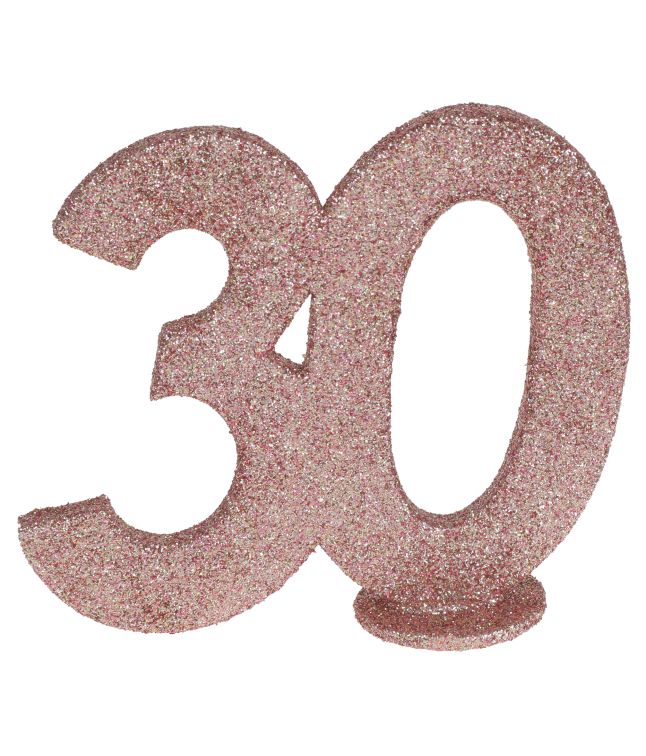 Rose gold bord deko 30 år