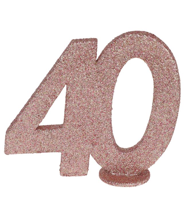 Rose gold bord deko 40 år