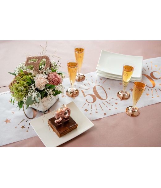 Rose gold bord deko 50 år