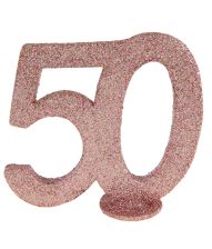 Rose gold bord deko 50 år