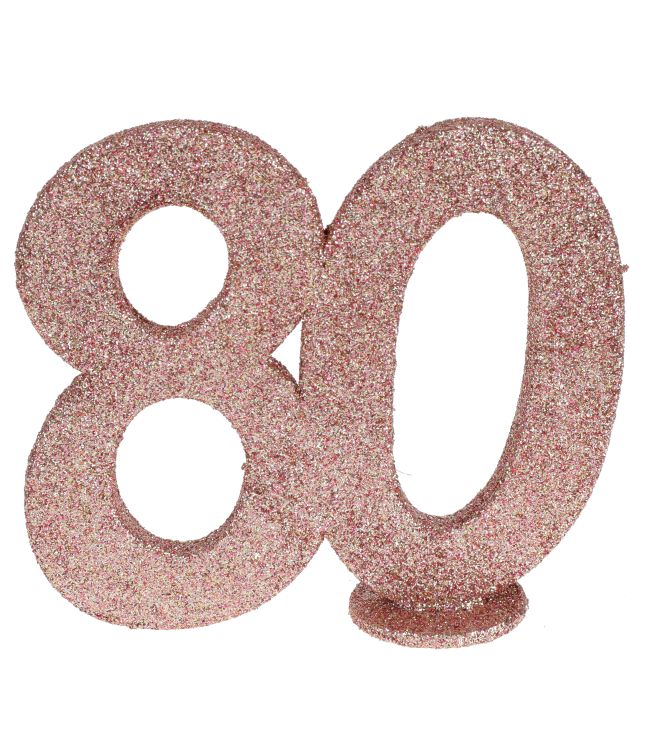 Rose gold bord deko 80 år