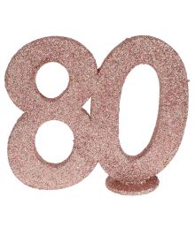 Rose gold bord deko 80 år